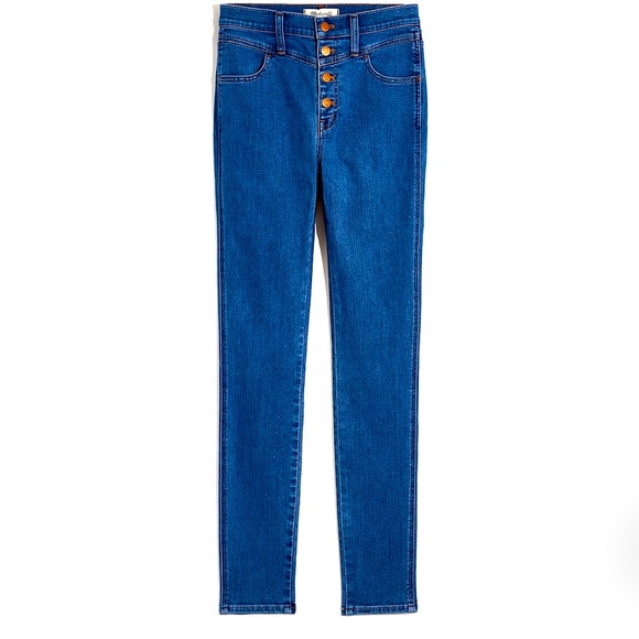 Madewell 10" High-Rise Roadtripper Jeans - Eversall Wash: Button-Front Yoke - Picture 4 of 4